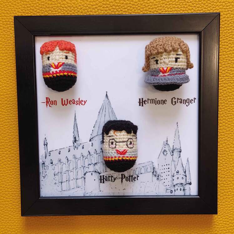 تابلو هری پاتر و هرمیون گرنجر و رون ویزلی