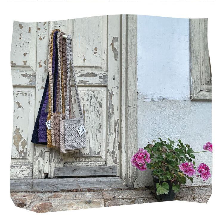 کیف دستبافت مکرومه