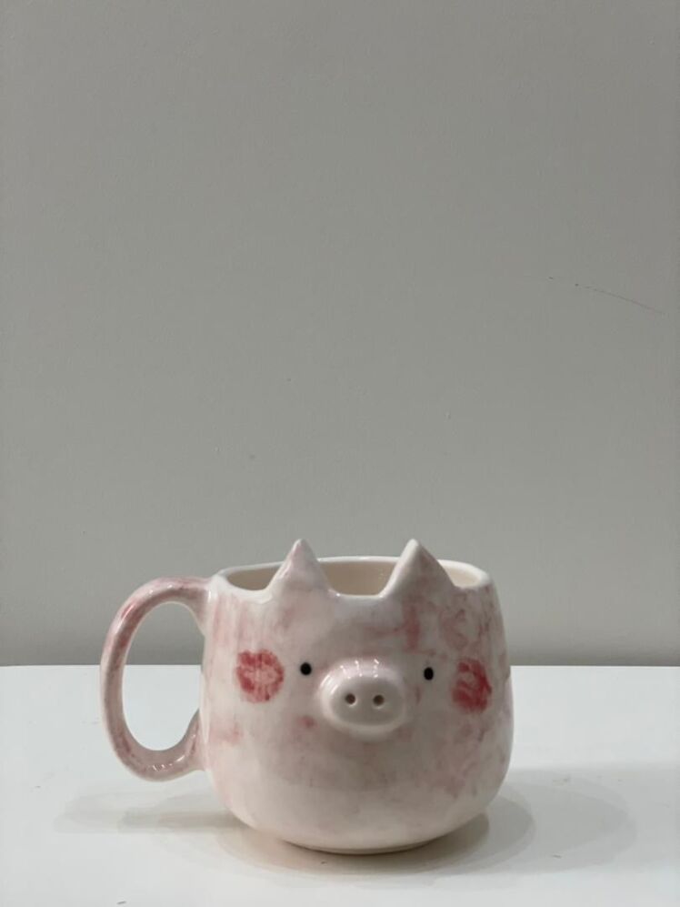 ماگ سرامیکی خوک دستساز